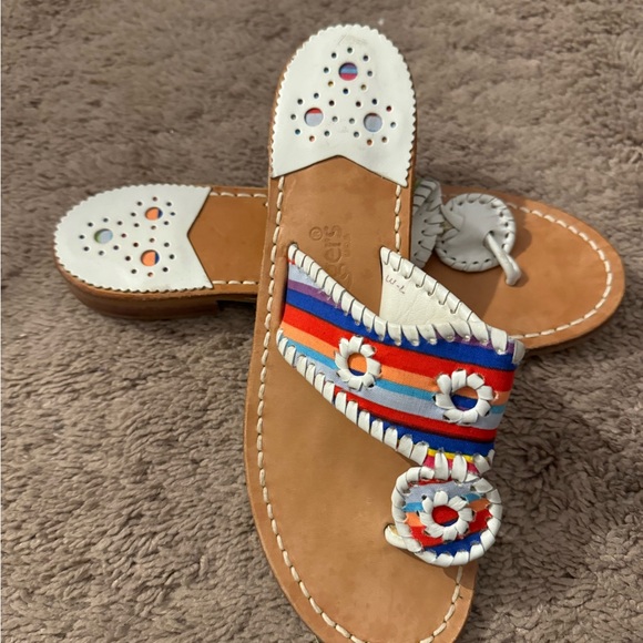 Jack Rogers leather Multi colored sandal Size 7 - Picture 2 of 3
